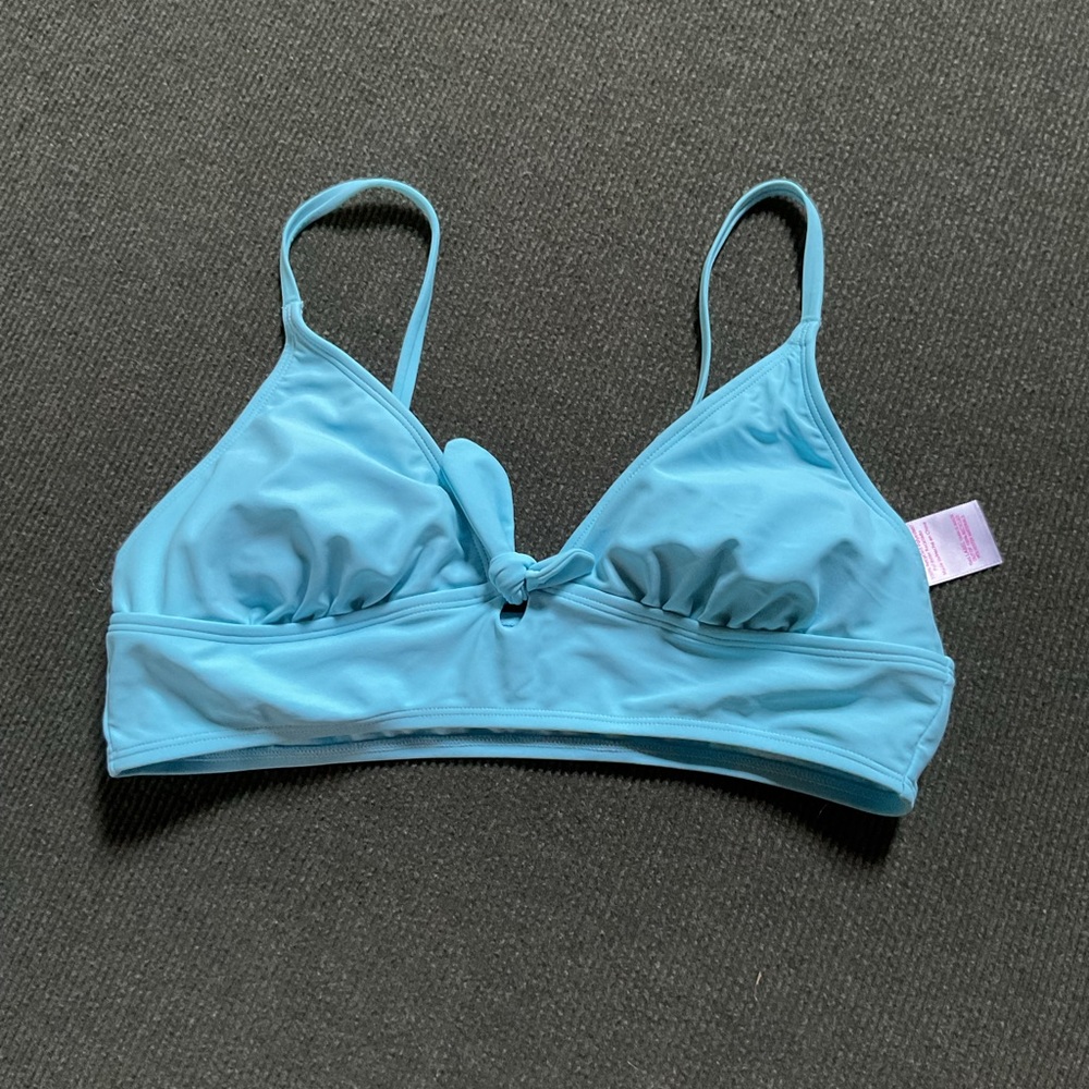 No Boundaries Light Blue Bikini Top